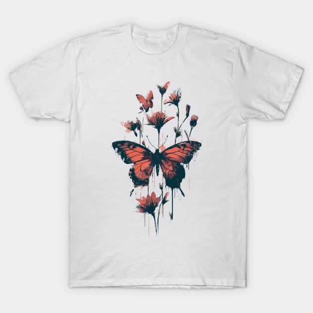 Butterfly metamorphosis into flower T-Shirt by TomFrontierArt